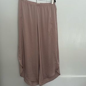 Upwest, L Tulip Hem Washable Satin Sleep Pant Blushed Rose